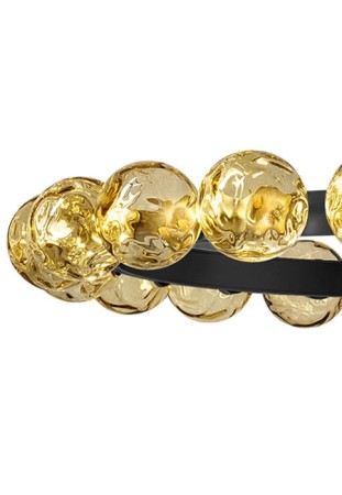 Lampa sufitowa wisząca MURANÉ R Ø110 mat black-bronze glass - LED, 3000K, CRI>90, 24V DC, IP20 - PANZERI