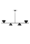 Lampa wisząca LBB01 czarna - 4xE27 4x60W 110-240V IP20 - NEMO