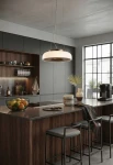 Lampa wisząca CHET-B Ø52 brązowa - 35W 3850lm 9W 1224lm 2700K 230V IP20 - MARTINELLI LUCE - aranżacja