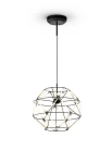 Lampa wisząca wewnętrzna EUCLIDE 350 matowy czarny - LED 44W 2700K 2945lm 24V IP20 ON-OFF - URBAN LIGHTING