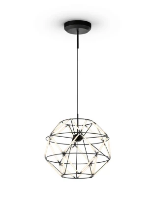 Lampa wisząca wewnętrzna EUCLIDE 350 matowy czarny - LED 44W 2700K 2945lm 24V IP20 ON-OFF - URBAN LIGHTING