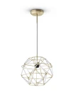 Lampa wisząca wewnętrzna EUCLIDE 350 złota - LED 33W 2700K 2945lm 24V IP20 ON-OFF - URBAN LIGHTING