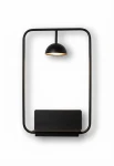 Lampa ścienna wewnętrzna CUPOLINA - LED 6,2W 2700K CRI>90 350mA 100V-240V 725lm IP20 black matt - ESTILUZ 