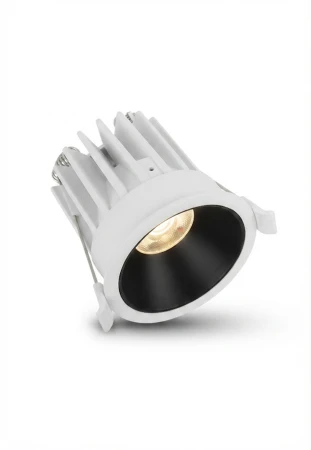 Oprawa oświetleniowa sufitowa wpuszczana QATAR 12 biało-czarna - LED COB 12W 3000K 985lm 300mA IP20 14° UGR <17 - HOFF LIGHT