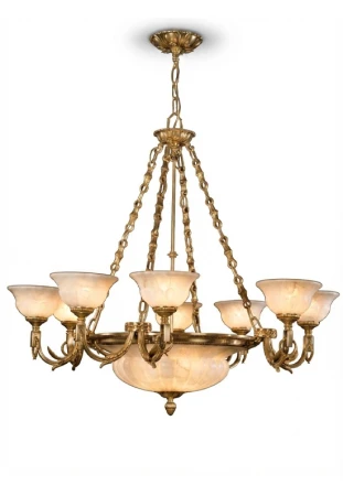 Żyrandol antyczny z alabastru z tulipanami 5931-8AT- E27 12x60W 220-240V IP20 - MARTINEZ Y ORTS