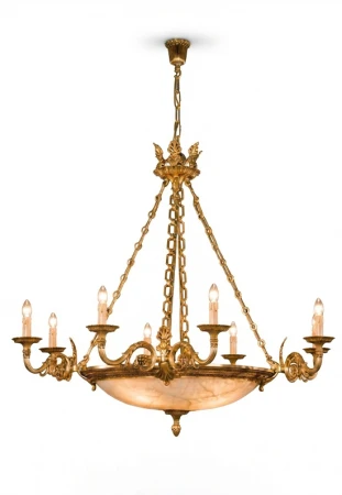 Żyrandol antyczny z alabastru 5937-8A - 8xE14 4xE27 8x40W 4x60W 220-240V IP20 - MARTINEZ Y ORTS