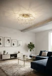 Lampa sufitowa wewnętrzna EUCLIDE 700 złota - LED 62W 3000K 5339lm 24V IP20 ON-OFF - URBAN LIGHTING - aranżacja