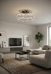 Lampa sufitowa wewnętrzna EUCLIDE 700 matowy czarny - LED 62W 3000K 5339lm 24V IP20 ON-OFF - URBAN LIGHTING - aranżacja