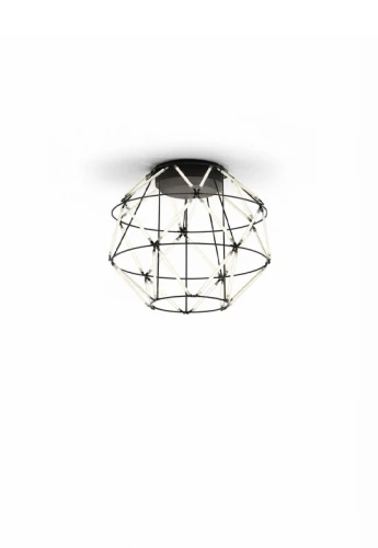 Lampa sufitowa wewnętrzna EUCLIDE 350 matowy czarny - LED 44W 2700K 2945lm 24V IP20 ON-OFF - URBAN LIGHTING