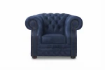 Fotel skórzany MANCHESTER - Dubaj Blue