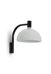 Lampa ścienna AS3C czarna-białe szkło - E27 100W 230V IP20 - NEMO