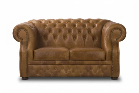 Sofa skórzana dwuosobowa  MANCHESTER - karmelowa