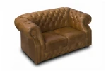 Sofa skórzana dwuosobowa MANCHESTER - karmelowa