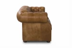 Sofa skórzana dwuosobowa MANCHESTER - karmelowa