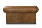 Sofa skórzana dwuosobowa MANCHESTER - karmelowa