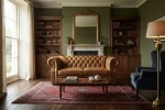 Sofa skórzana dwuosobowa MANCHESTER - karmelowa - aranżacja