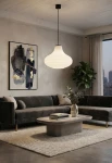 Lampa wisząca wewnętrzna EMMA black-white - LED E27 57W 2700K 1050lm 220-240V AC IP20 - PANZERI - aranżacja