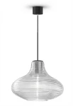 Lampa wisząca wewnętrzna EMMA black-crystal - LED E27 57W 2700K 1050lm 220-240V AC IP20 - PANZERI
