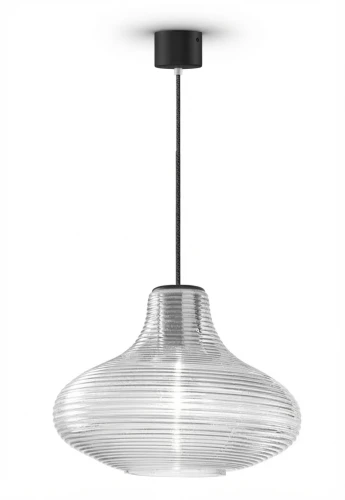 Lampa wisząca wewnętrzna EMMA black-crystal - LED E27 57W 2700K 1050lm 220-240V AC IP20 - PANZERI