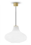 Lampa wisząca wewnętrzna EMMA brushed brass-white - LED E27 57W 2700K 1050lm 220-240V AC IP20 - PANZERI