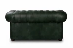 Sofa skórzana dwuosobowa MANCHESTER - zielona