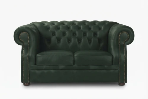 Sofa skórzana dwuosobowa MANCHESTER - zielona