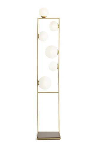 Lampa podłogowa wewnętrzna BUBLE szczotkowane złoto - 6x10W LED E27 220-240V AC IP20 - MILOOX