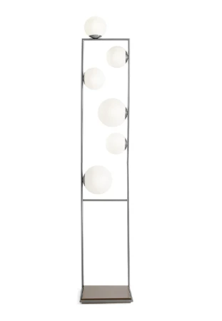 Lampa podłogowa wewnętrzna BUBLE stal szczotkowana - 6x10W LED E27 220-240V AC IP20 - MILOOX