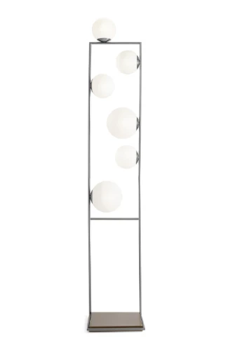 Lampa podłogowa wewnętrzna BUBLE stal szczotkowana - 6x10W LED E27 220-240V AC IP20 - MILOOX