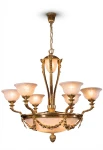 Żyrandol antyczny alabastrowy z motywem girland 5947-6AT - 1xE14 1x40W 9xE27 9x60W 220-240V IP20 - MARTINEZ Y ORTS