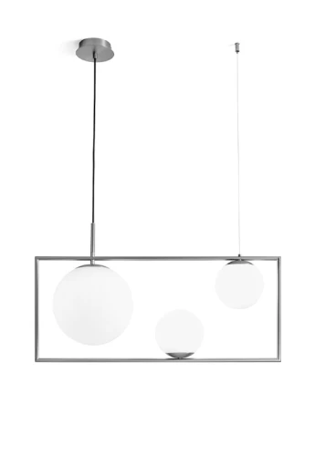 Lampa wisząca wewnętrzna BUBLE szczotkowane stal - 3x20W LED E27 220-240V AC IP20 - MILOOX