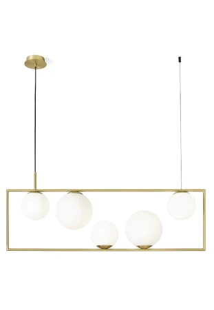 Lampa wisząca wewnętrzna BUBLE szczotkowane złoto - 5x20W LED E27 220-240V AC IP20 - MILOOX