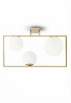 Lampa sufitowa wewnętrzna BUBLE szczotkowane złoto - 3x20W LED E27 220-240V AC IP20 - MILOOX