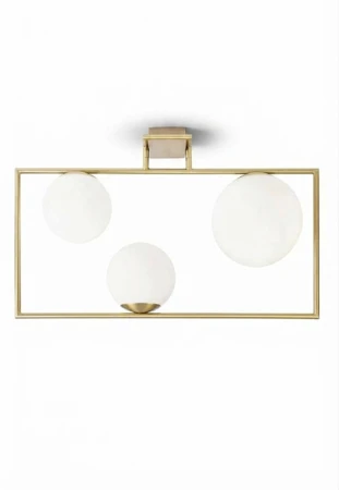 Lampa sufitowa wewnętrzna BUBLE szczotkowane złoto - 3x20W LED E27 220-240V AC IP20 - MILOOX