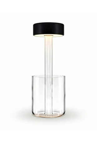 Lampa stołowa wewnętrzna AI Collaboration czarna-przezroczysta - LED 3W 2200-3000-4000K 124-124-121lm 3.7V 120° IP20 - MAYTONI