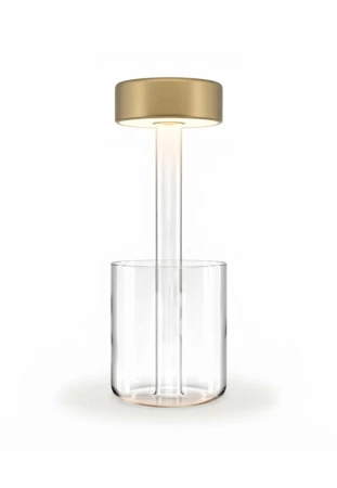Lampa stołowa wewnętrzna AI Collaboration złota-przezroczysta - LED 3W 2200-3000-4000K 124-124-121lm 3.7V 120° IP20 - MAYTONI
