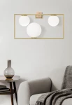Lampa ścienna wewnętrzna BUBLE szczotkowane złoto - 3x20W LED E27 220-240V AC IP20 - MILOOX - aranżacja