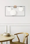 Lampa ścienna wewnętrzna BUBLE szczotkowana stal - 3x20W LED E27 220-240V AC IP20 - MILOOX - aranżacja