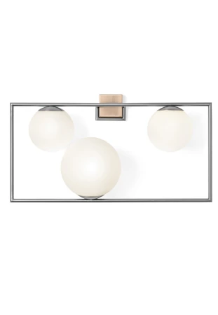 Lampa ścienna wewnętrzna BUBLE szczotkowana stal - 3x20W LED E27 220-240V AC IP20 - MILOOX
