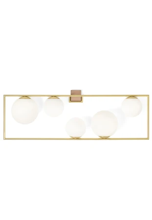 Lampa ścienna wewnętrzna BUBLE szczotkowane złoto - 5x20W LED E27 220-240V AC IP20 - MILOOX
