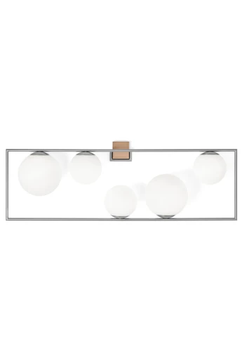 Lampa ścienna wewnętrzna BUBLE szczotkowana stal - 5x20W LED E27 220-240V AC IP20 - MILOOX