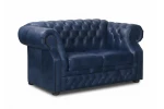 Sofa skórzana dwuosobowa MANCHESTER - Dubaj Blue