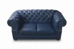 Sofa skórzana dwuosobowa MANCHESTER - Dubaj Blue