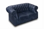 Sofa skórzana dwuosobowa MANCHESTER - Dubaj Blue