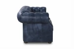 Sofa skórzana dwuosobowa MANCHESTER - Dubaj Blue