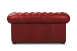Sofa skórzana dwuosobowa MANCHESTER - czerwona