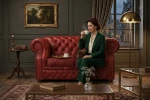 Sofa skórzana dwuosobowa MANCHESTER - czerwona - aranżacja