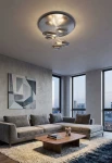 Lampa sufitowa wewnętrzna MERCURY MINI polerowany chrom - LED 29W 2700K 1447lm 220–240V Push IP20 - ARTEMIDE - aranżacja