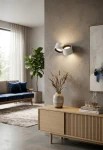 Lampa ścienna gipsowa NESSO czarny mat - GX53 2x10W UP-DOWN 230V IP20 - TECNICO - aranżacja