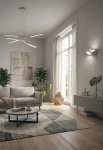 Lampa ścienna gipsowa NESSO biały mat - GX53 2x10W UP-DOWN 230V IP20 - TECNICO - aranżacja